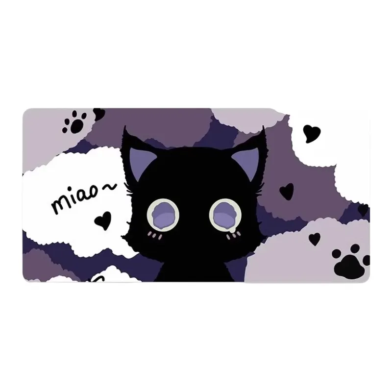 DANYIN V SION Line Kitten Extra Large Women's Office Study Gaming Computer Keyboard Leather Desk Mats Mouse Pads-6