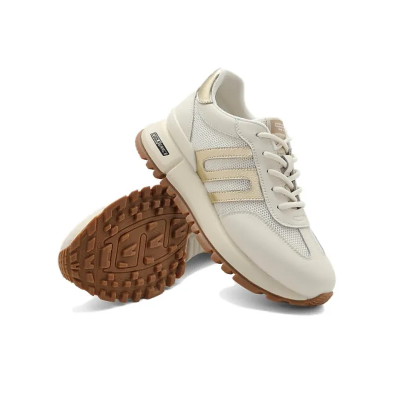 BELLE Low Top Casual Shoes Women's Beige Gold-2