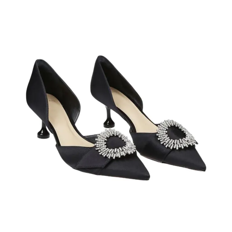 Alexandre Birman Madelina Flare 50mm Satin Pumps-2
