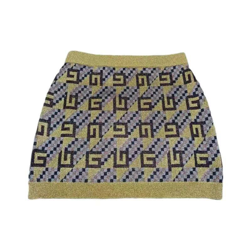 GUCCI Casual Short Skirts Women's Yellow-0
