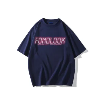 FONDLOOK T Shirts Unisex Navy Blue