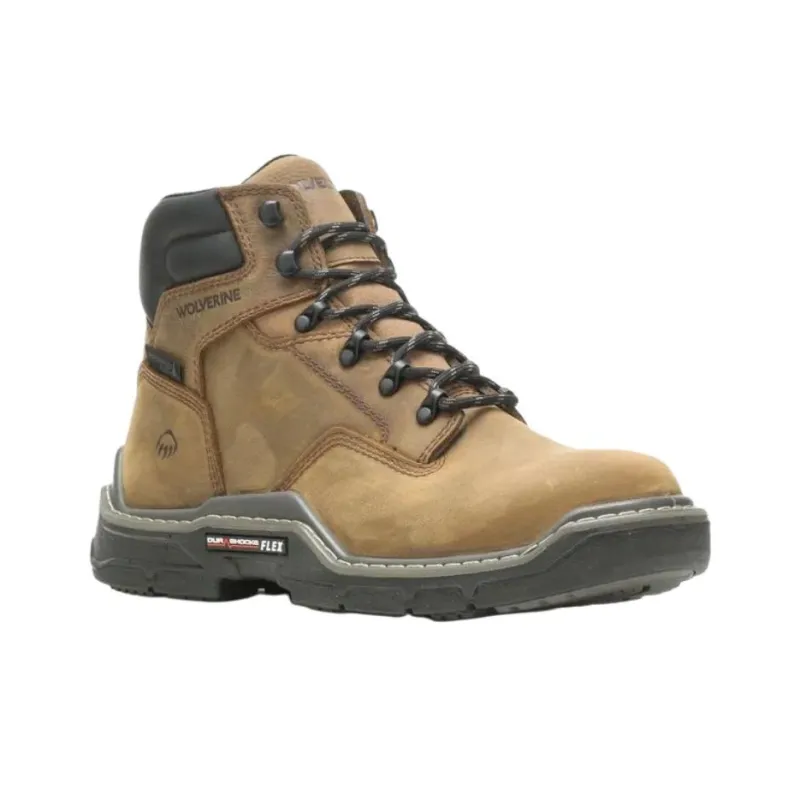 WOLVERINE Raider DuraShocks Waterproof CarbonMax 6' Boots Chocolate Chip-1