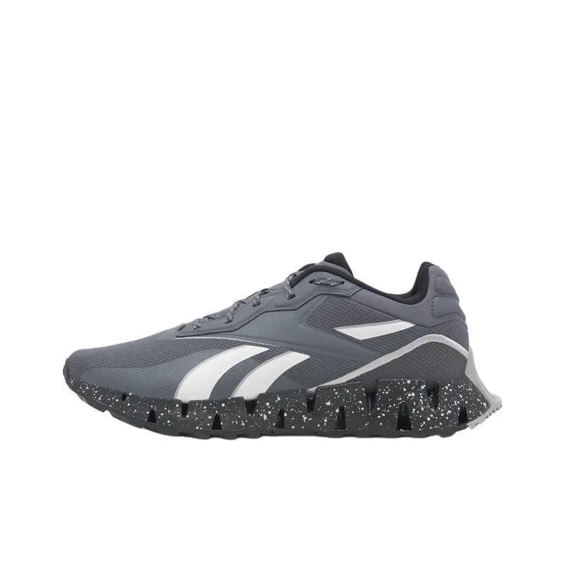 Reebok Zig Dynamica 4 Anti Slip Wear Resistant Low Top Running Shoes Men's Gray-0