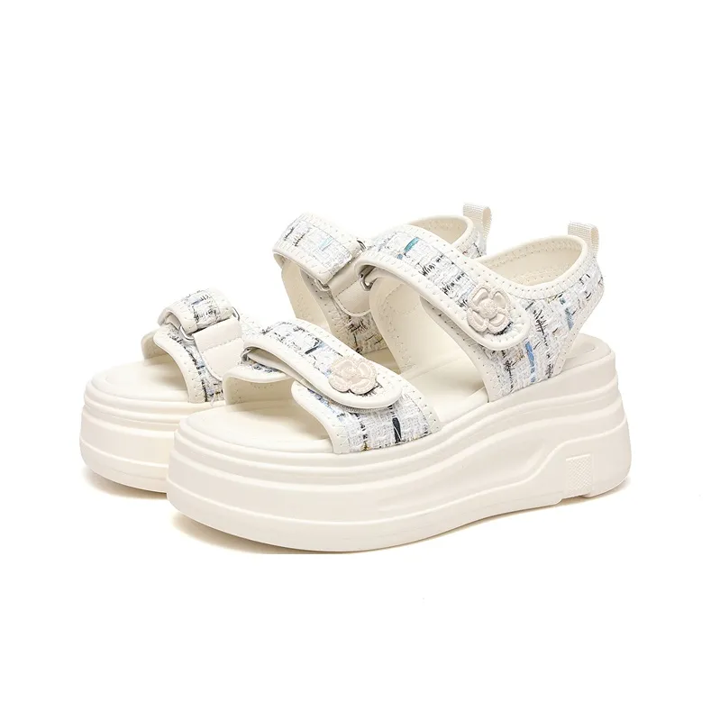 Golden Silk Rabbit Beach Sandals Women's-7