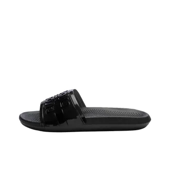 LACOSTE Croco Slip Resistant Abrasion Resistant Slide Slippers Men's Black