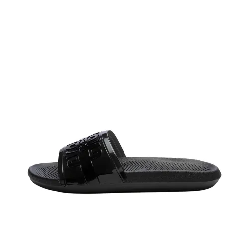 LACOSTE Croco Slip Resistant Abrasion Resistant Slide Slippers Men's Black