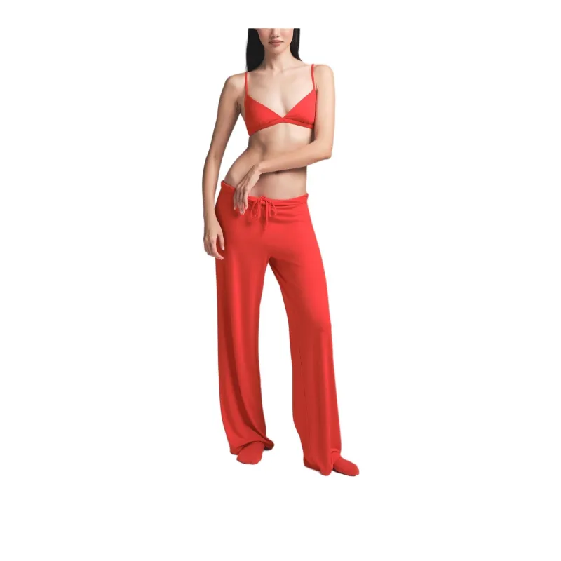 SKIMS Valentine's Day Collection SS25 SKIMS SLEEP TRIANGLE BRALETTE Bra Women's Ruby/Ruby-1