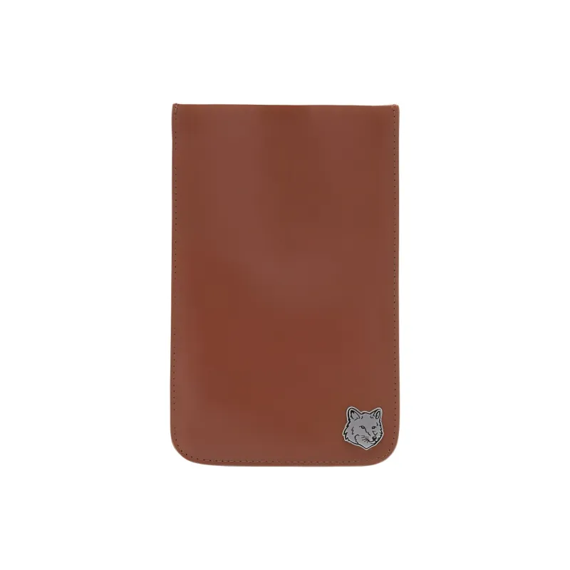 Maison Kitsune Cow Leather Card Holder, Coin Purse, Crossbody Bag, Shoulder Bag Men's Dark Brown-1