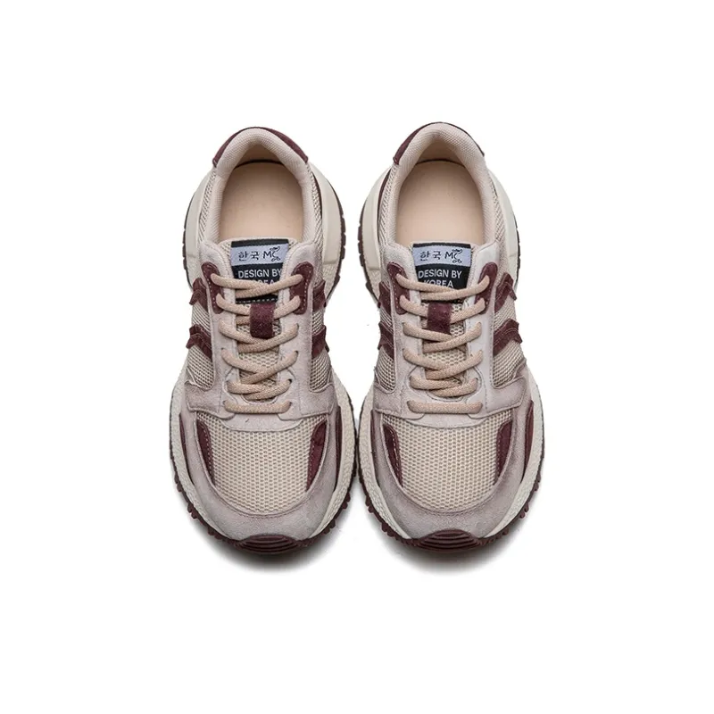 PLO CART Breathable Lightweight Height Increasing Low Top Chunky Sneakers Women's-3