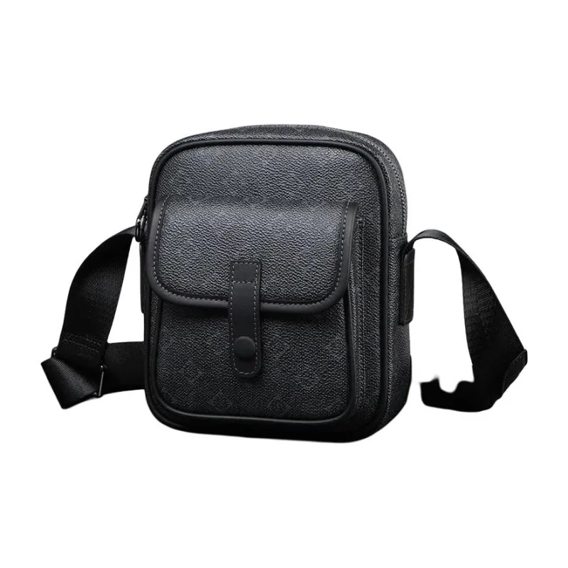 SEPTWOLVES Cow Leather With Artificial Leather Crossbody Bag Trumpets Men's Black-1