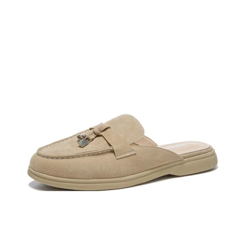 15 MINS Rubber Sole Closed Toe Slippers 3cm Women's-1