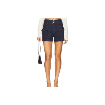 PAIGE Denim Shorts Women's Dark Blue