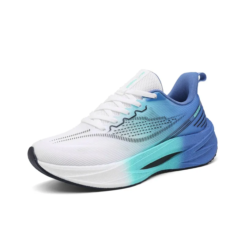 WARRIOR Running Shoes Men Low Top Blue/Cyan/White-1