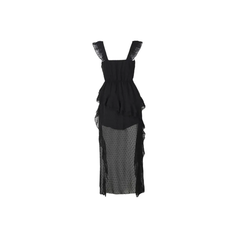 DOKZB Slip Dresses Women's Black-1