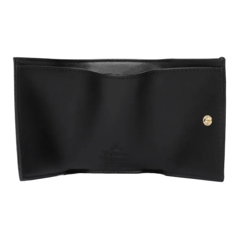 Vivienne Westwood Saffiano Cow Leather Wallet Women's Black-2