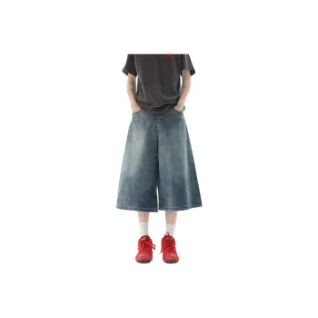 MORii Denim Shorts Unisex Red