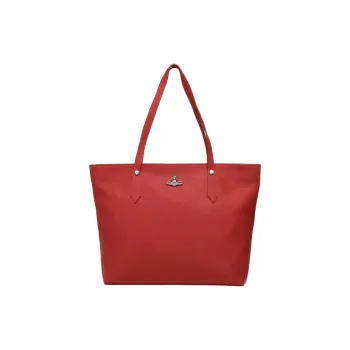Vivienne Westwood Leather Tote Bag, Shopping Bag, Shoulder Bag Women's Red
