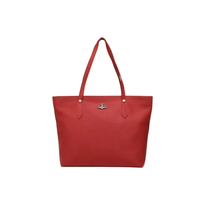 Vivienne Westwood Leather Tote Bag, Shopping Bag, Shoulder Bag Women's Red-0
