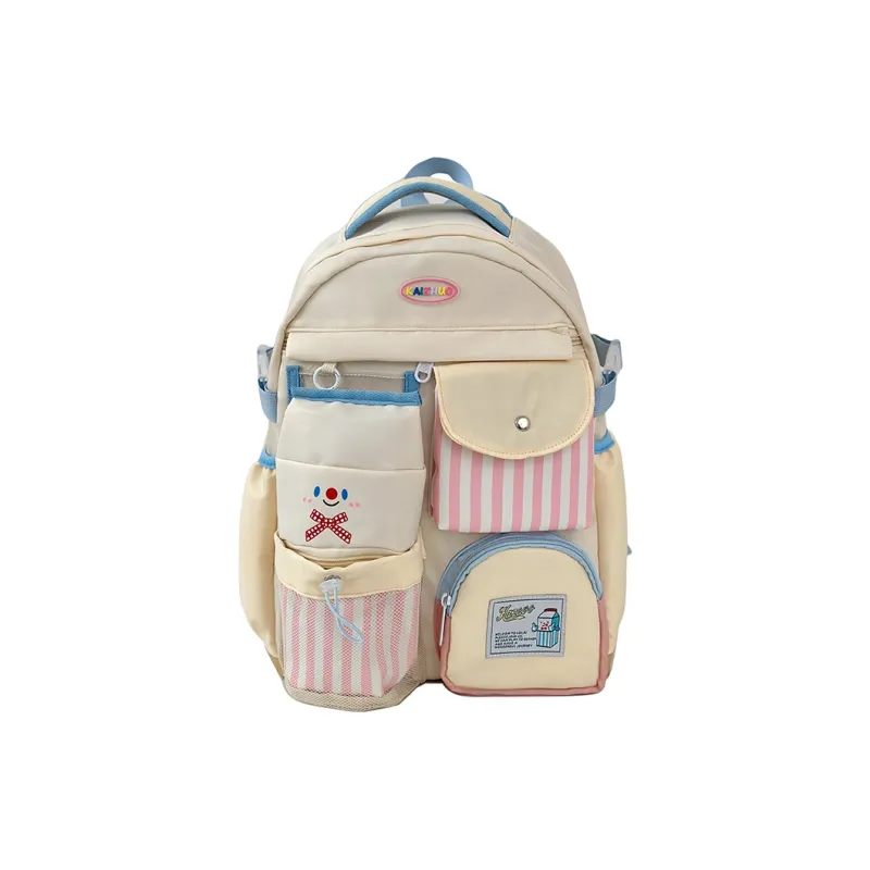 GOBLIN SHARKS 1759 Nylon Backpack Regular Unisex Ecru/Blue-0