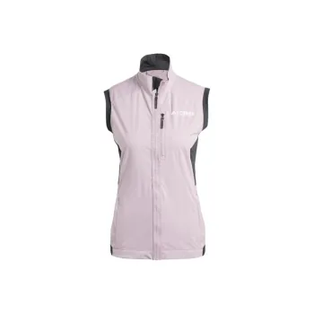 Adidas Women's Terrex Xperior Cross Country Ski Soft Shell Vest Preloved Fig