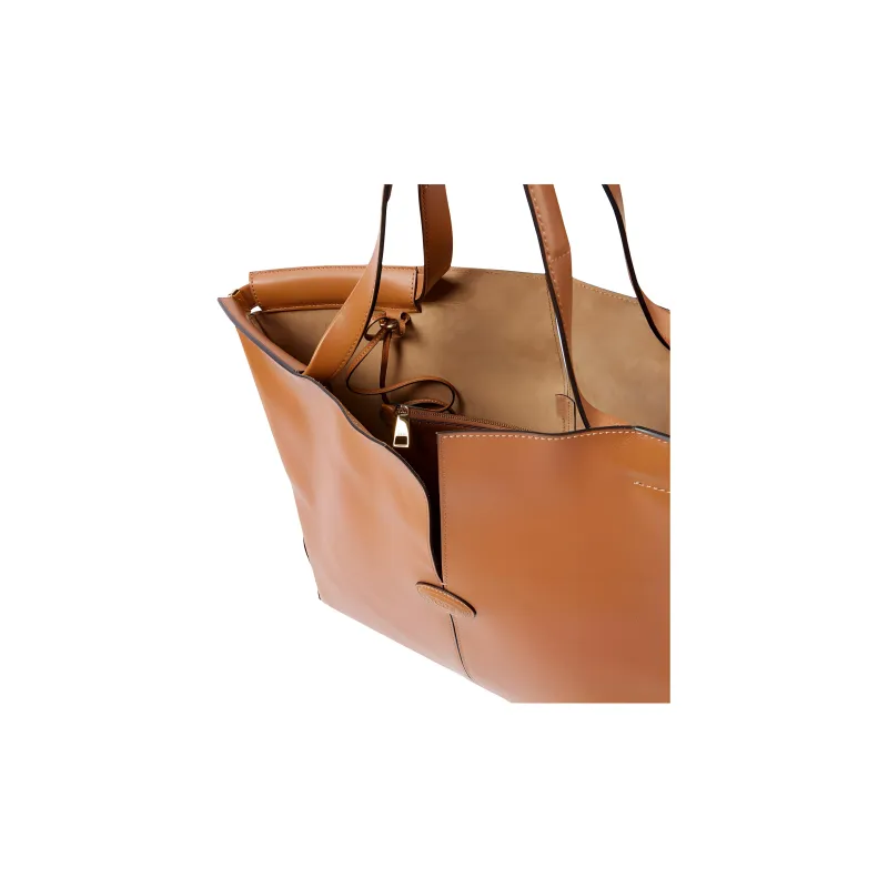 TOD'S Cow Leather Handbag Women's Brown-2