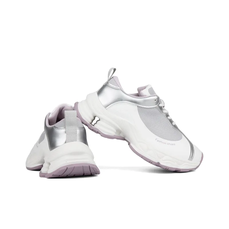 Daying Breathable Height Increase Low Top Chunky Sneakers Women's-14