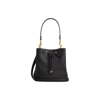 COACH Rowan Leather Handbag Trumpets Women's Black