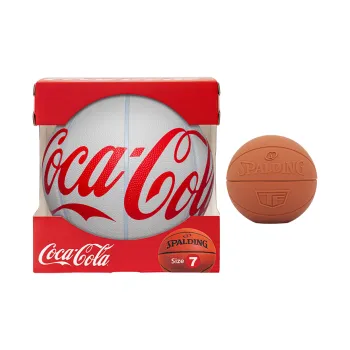 SPALDING x Coca Cola Co branded Collection PU Basketball Minimalist White Size 7 Street Training Competition Unisex