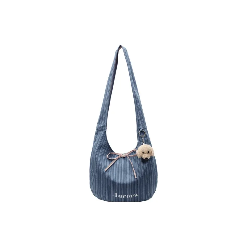 FREEHIKE Denim Shoulder Bag Women's Dark Blue/Light Blue-0