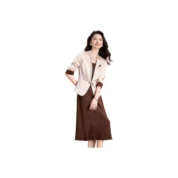 Mylan Spring, Summer, Fall Skirt Set Cinched Waist Women's
