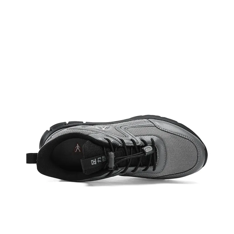 ZULIZ Sports Elderly Shoes Casual Shoes Men Low Top Black/Black White/Dark Gray-15