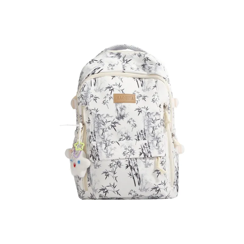 KAMLUI Nylon Fabric Backpack Unisex Multicolor-8