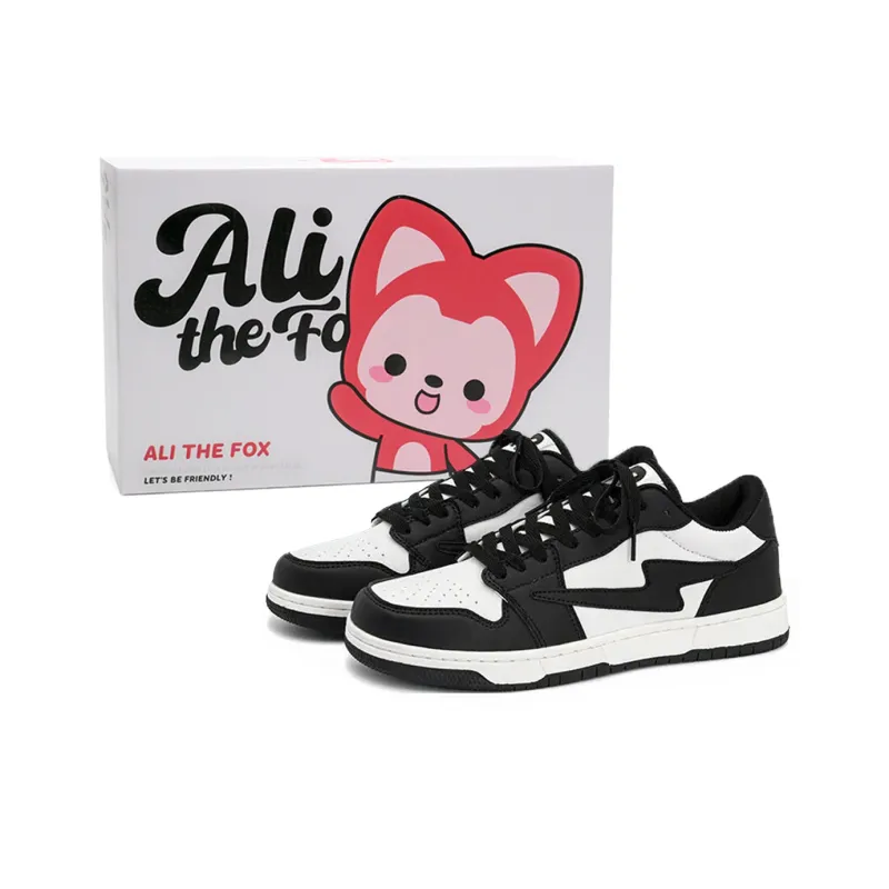 ALI THE FOX Slip Resistant, Abrasion Resistant, Balance, Lightweight, Breathable Low Top Skateboard Shoes Unisex-5