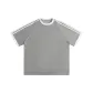 Heather Gray & White Stripes