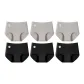 6 Pack (3 Minimalist Gray+3 Classic Black)