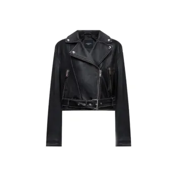 MaxMara Leather Jacket Women's Black