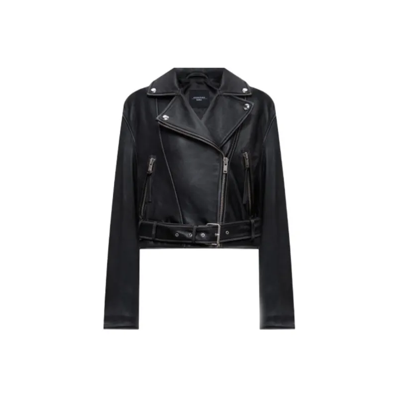 MaxMara Leather Jacket Women's Black-0