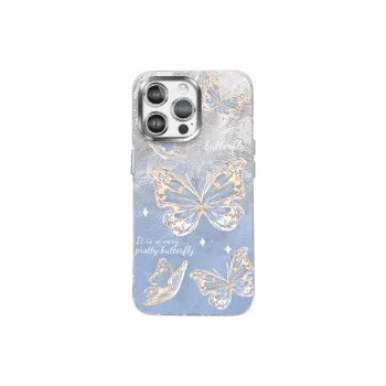 XUANCAISHI Blue Butterfly Phone Cases Compatibility With Apple 16/16e/15/14/13/12 Models.