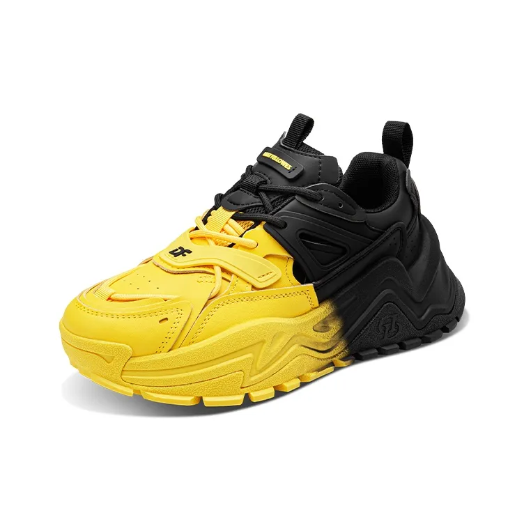Daisy Fellowes Mango Shoes Low Top Chunky Sneakers Unisex Black Yellow-1
