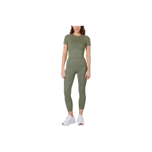 Sweaty Betty Yoga Pants Women's Green Animal Gradient Print