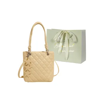 JIANGLIDA PU Bucket Bag, One Shoulder Handbag Women's Yellow/Silver/Black