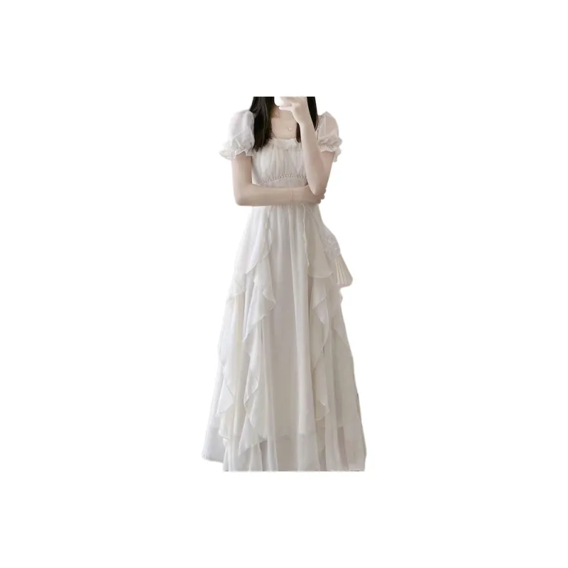 Mu Qingqing Short Sleeved Dress Women's-5