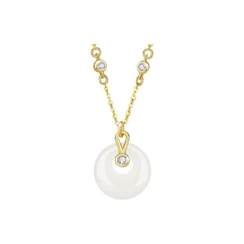 LANMUYINNUO Natural Chalcedony Necklaces Women's