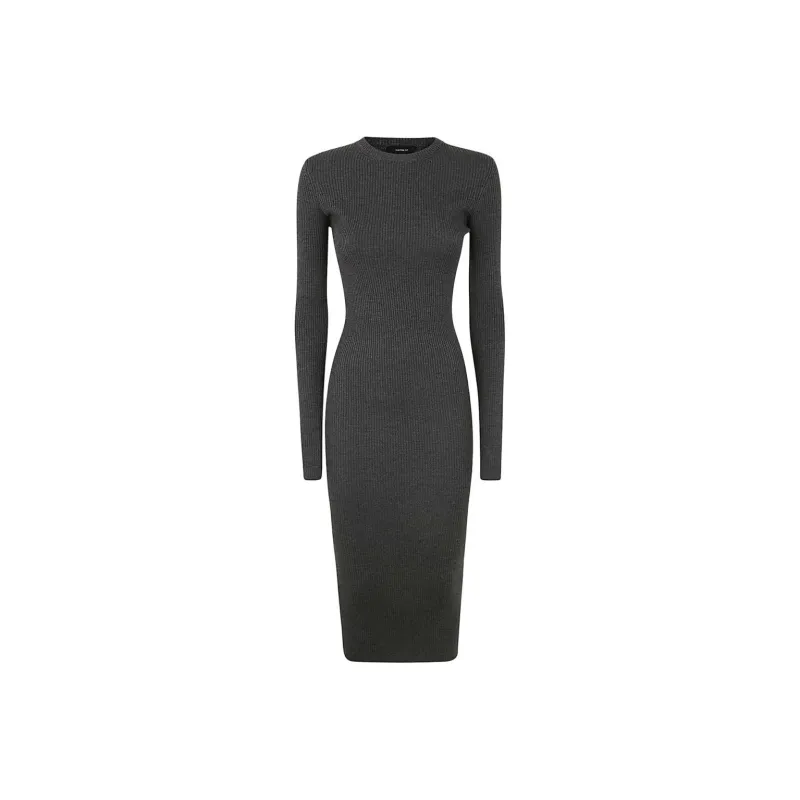 WARDROBE.NYC Long Sleeved Dress Women's Gray-0
