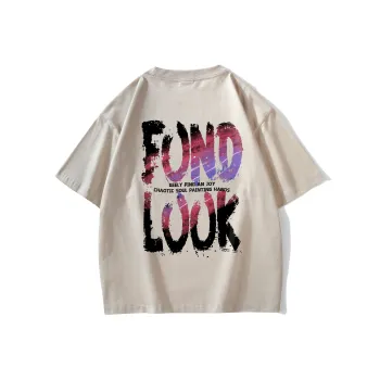 FONDLOOK T Shirts Unisex Light Beige Apricot