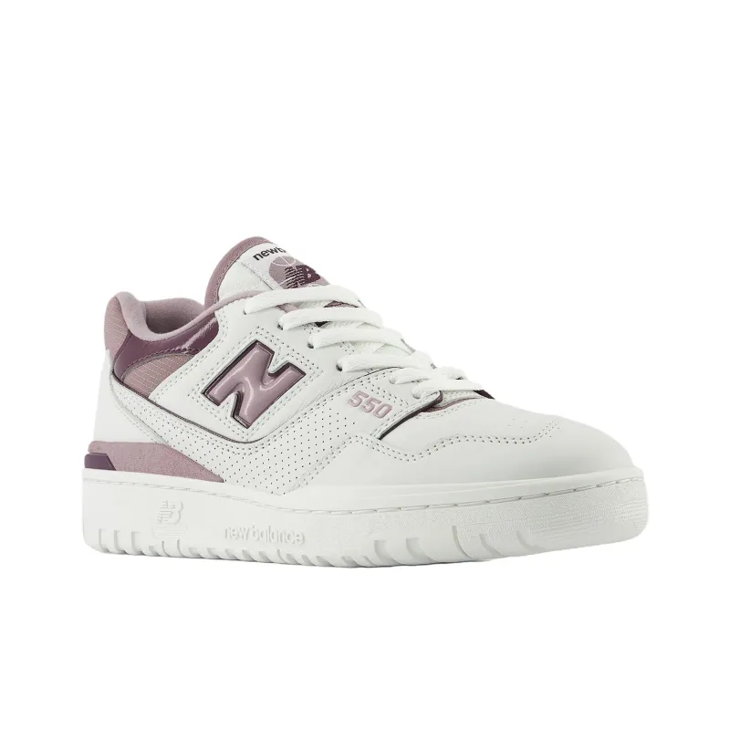 New Balance 550 Abrasion Resistant Slip Resistant Low Top Vintage Basketball Shoes Women's White-2