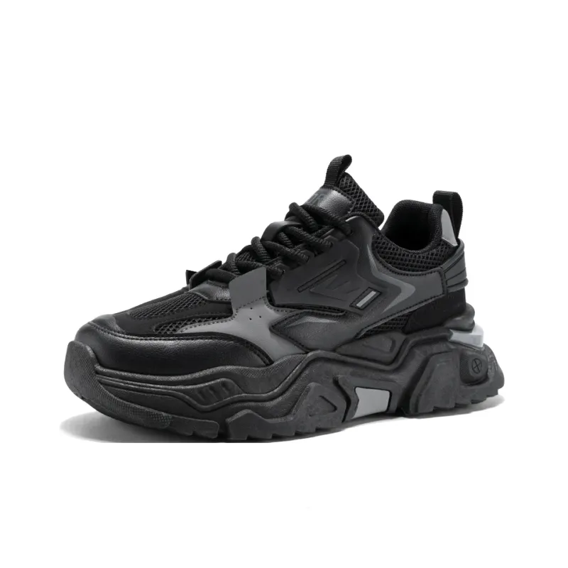 OUGLEMEN Slip Resistant, Abrasion Resistant, Coverage Height Increasing Low Top Chunky Sneakers Men's-7