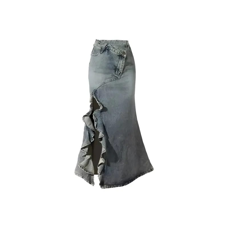 Spicy Gals Denim Long Skirt Women's-6
