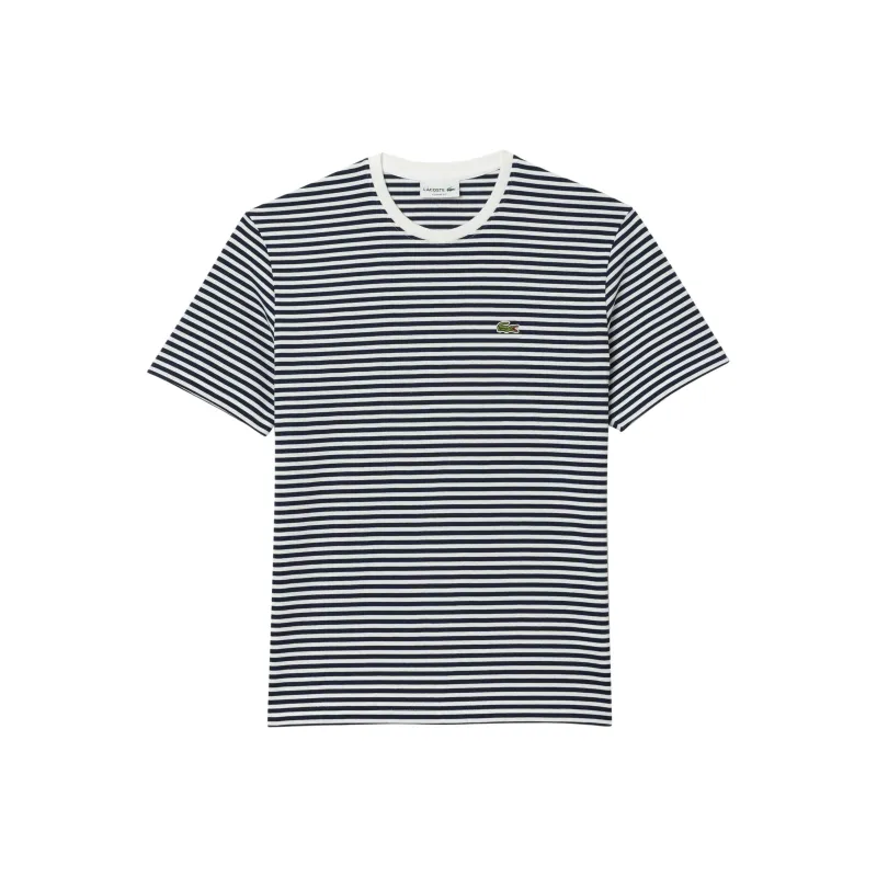 LACOSTE Striped Cotton T shirt-0