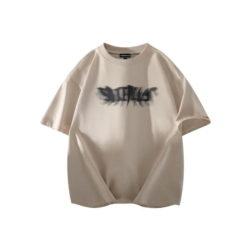SOIE T-Shirts Unisex Light Beige Apricot-1